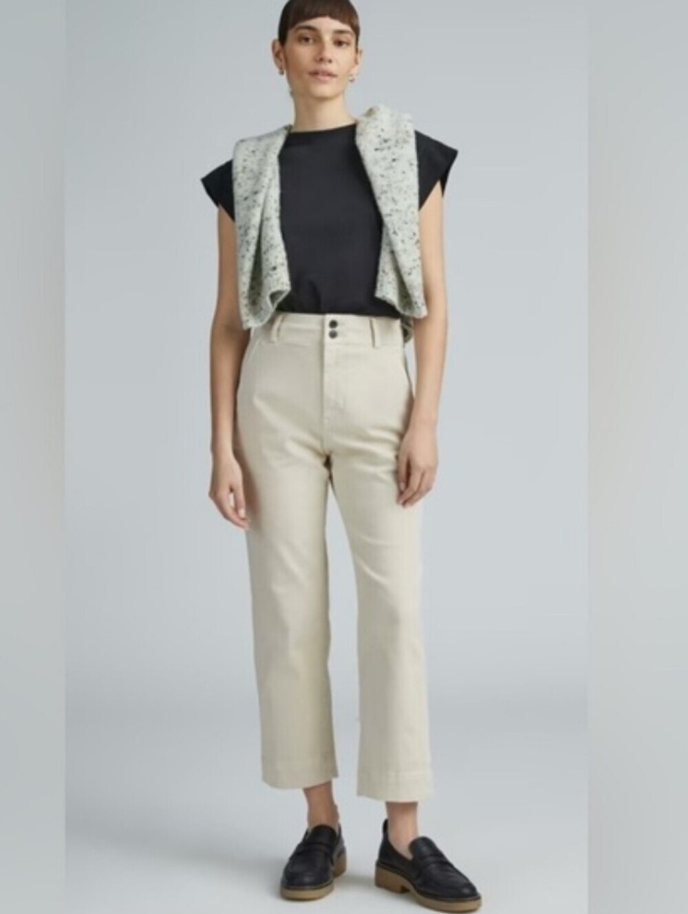 Everlane The Organic Straight-Leg Pants Pumice Stone Size 6